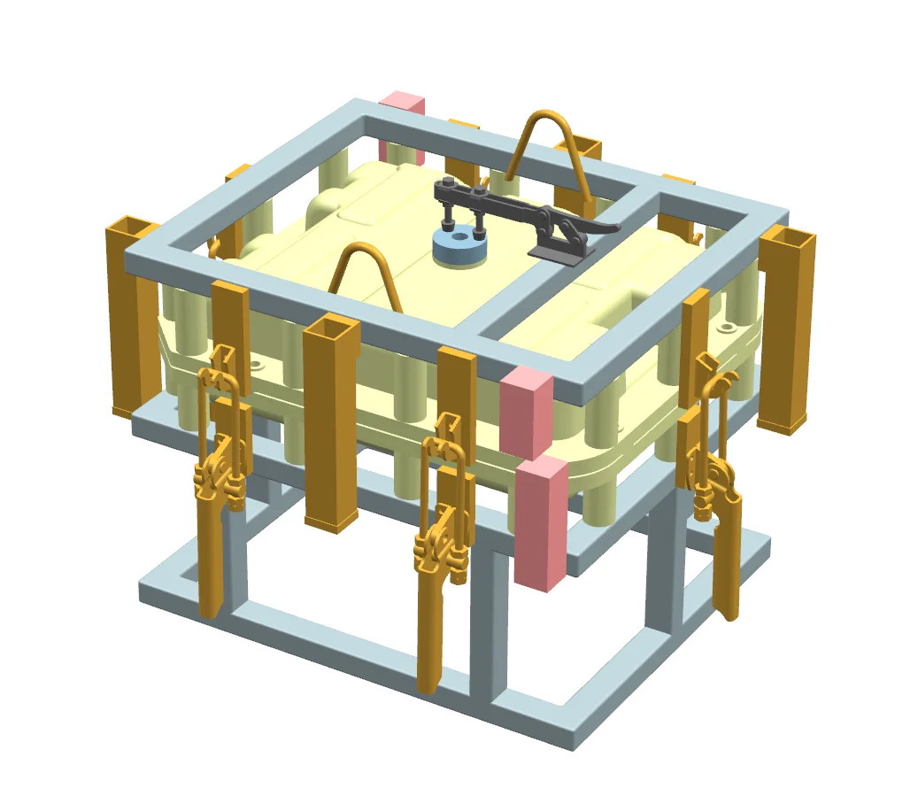Rotomolding Die Cast Rotational Mold Machine Roto Mold For Plastic Parts