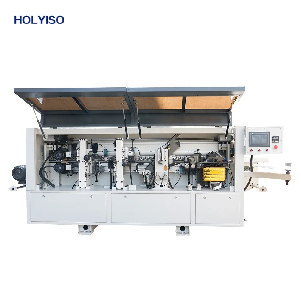 KIE-280 plywood board wood cabinet door laminates abs mdf automatic pvc edge bander banding trimmer machine for woodworking
