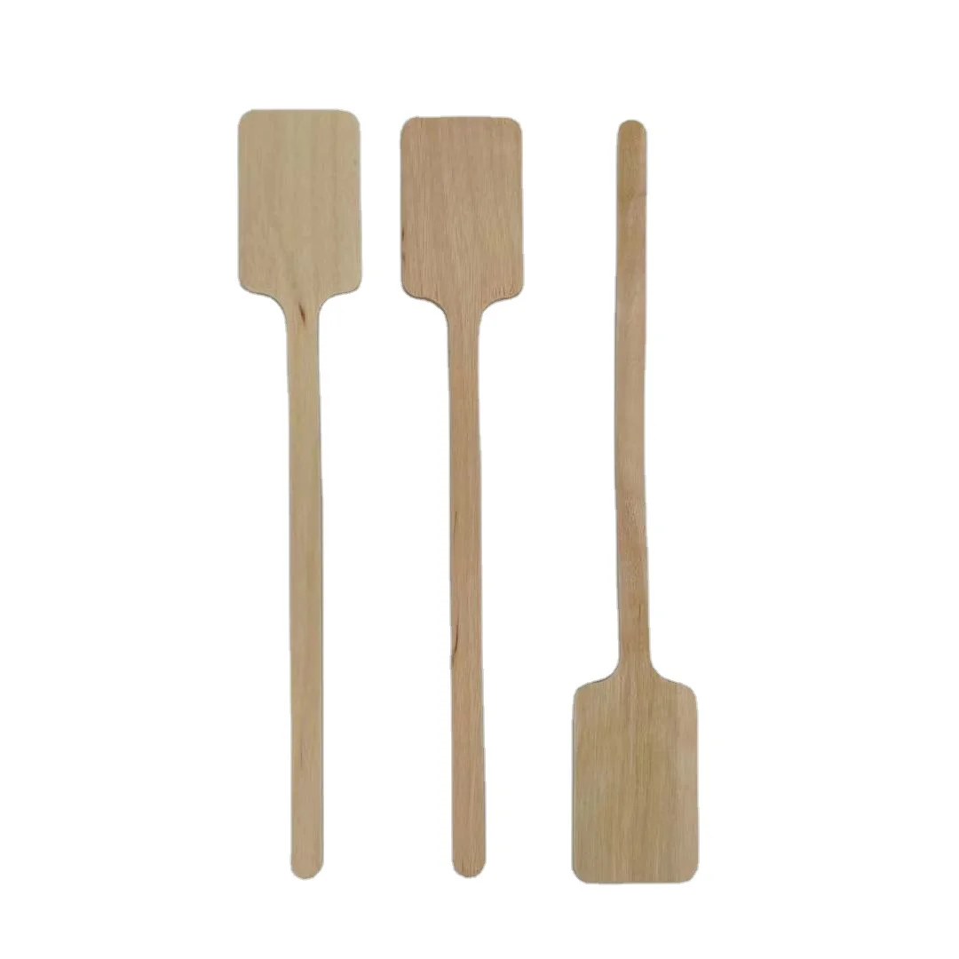 disposable wooden birch coffee paddele stirrer wooden sticks square head stirrer