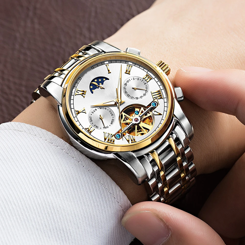 Деловые роскошные стальные мужские часы спортивные дизайнерские Montre