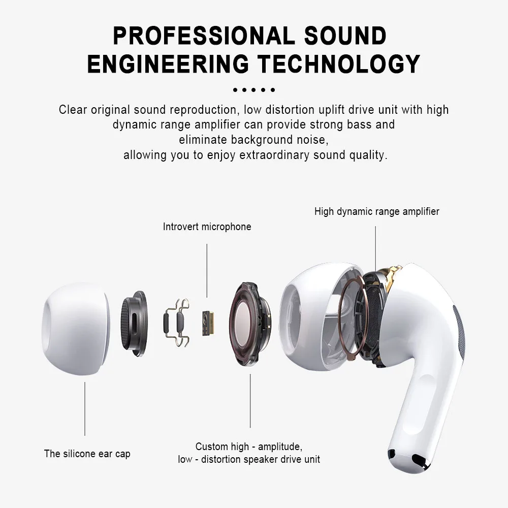 
Wholesale waterproof wireless sports smart wireless charging bilateral stereo bluetoooth headset pro tws air 3 