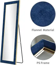 Amazon velvet mirror with stand Full Length Velvet Body Mirror for Home Decorative luxury large Mirror espejos decorativos