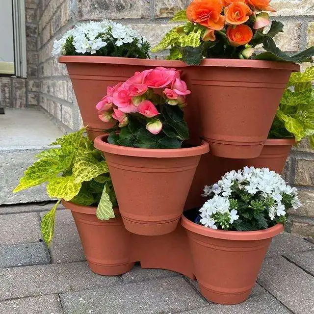 Smart Plastic Flower Pots Planters Vases Acrylic Outdoor Seed Flower Home Decor Indoor Table Floor Vase Pp Plants Flower Pot