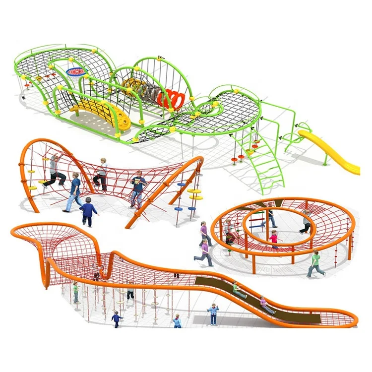 Non-standard outdoor sensory development playground climbing net for children