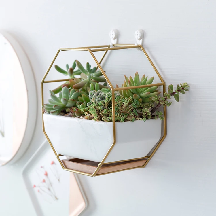 Nordic Style Table Office Desk Ceramic Handing Wall Planter Pot Indoor OEM