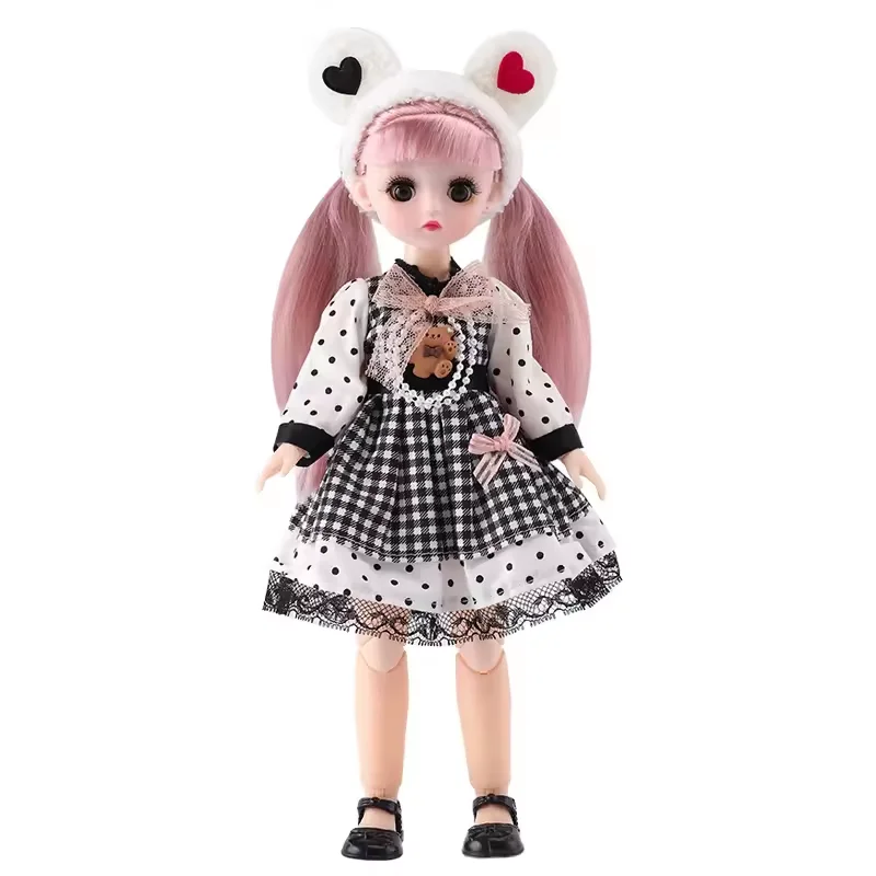 Кукла BJD 12 дюймов, 23 подвижные суставы, 1/6 макияж, наряжаться, 4D глаза, кукла с модной одеждой для девочек, игрушка «своими руками»