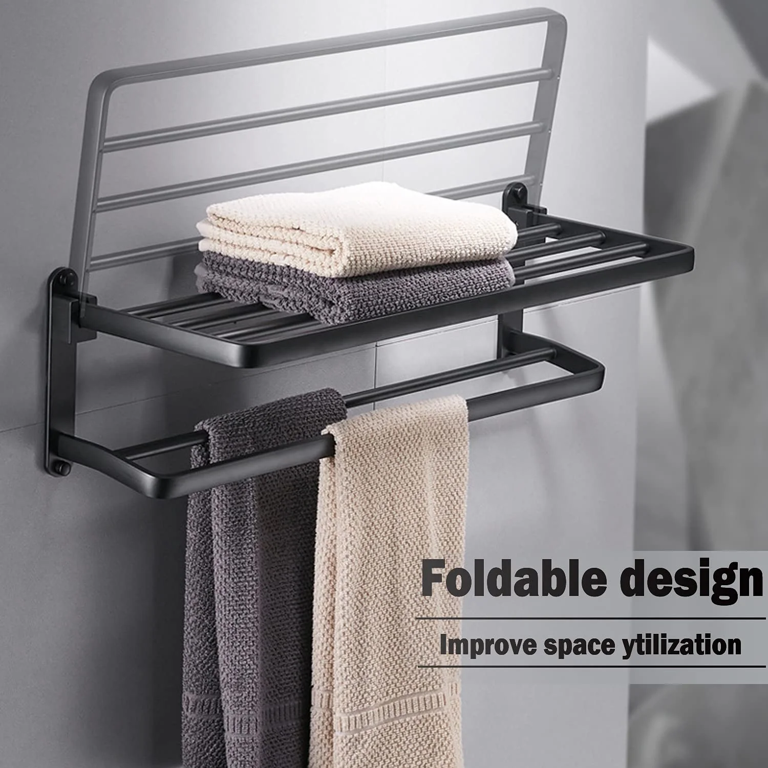 Оптовая продажа, заводская цена, матовая черная алюминиевая вешалка для полотенец, аксессуар для ванной комнаты, держатель для полотенец, серебристая вешалка для полотенец для отеля