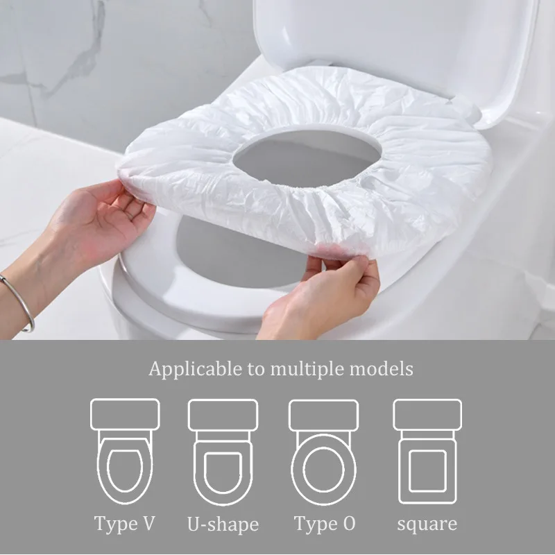 Newest Disposable toilet seat comfortable soft non-slip environmentally friendly elastic non-woven toilet seat cover disposable