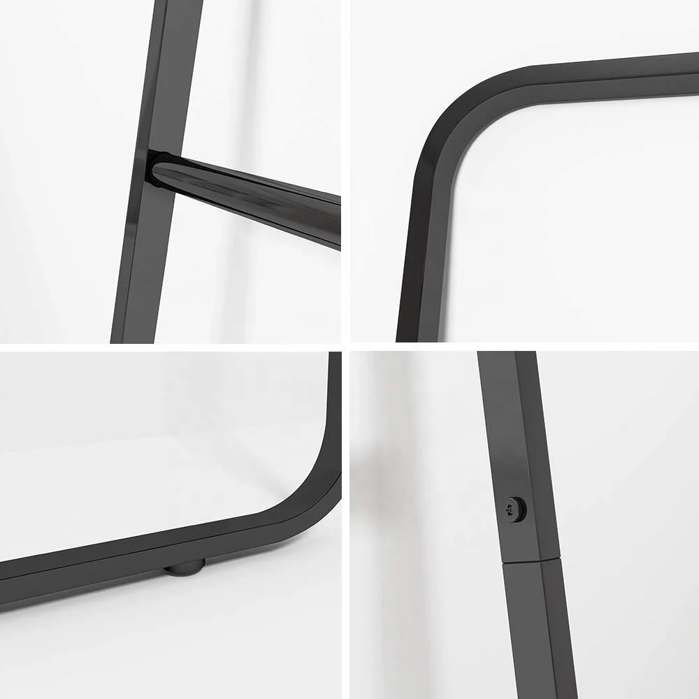 Metal Black Blanket Towel Ladder Carpet Stand Scarves Display Leaning Ladder Rack