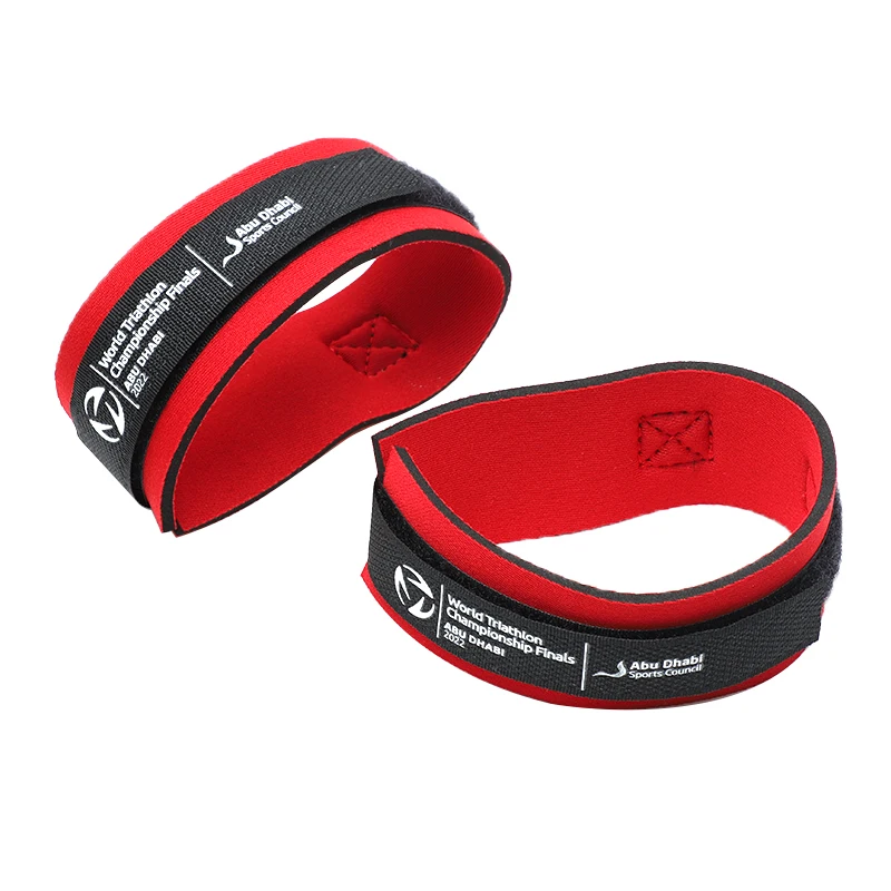 Custom neoprene triathlon RFID timing chip ankle strap for logo