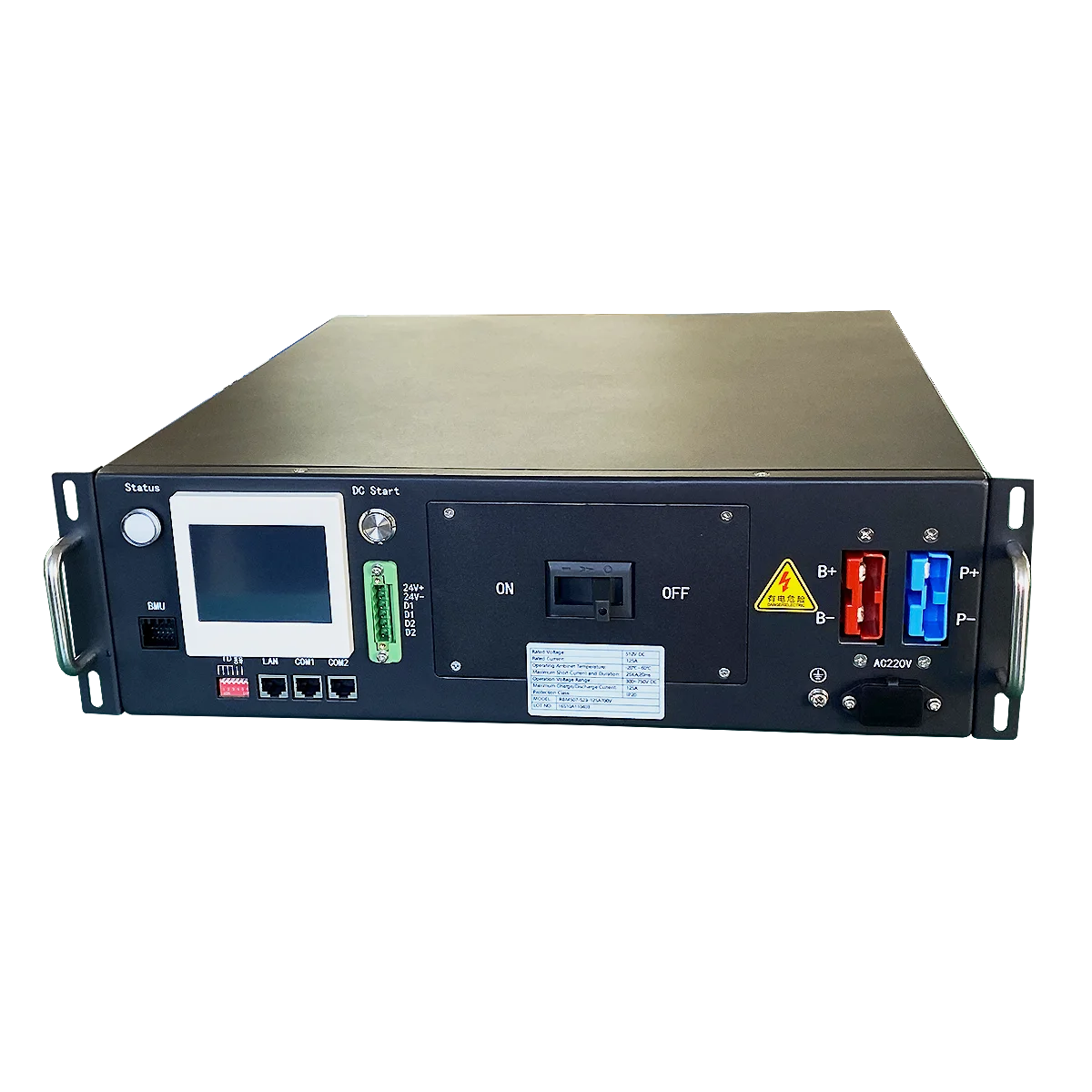 OEM Battery Management System for Lithium Ion Battery Lifepo4 192V 160A 60S BMS With CAN RS485 and LCD Display