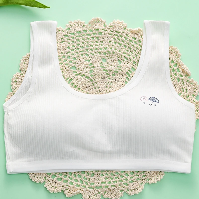 New Stock Arrival Good breathability Breathable Cartoon Bra For Children First Bra For Teen Girls Teen Girl Training Bras