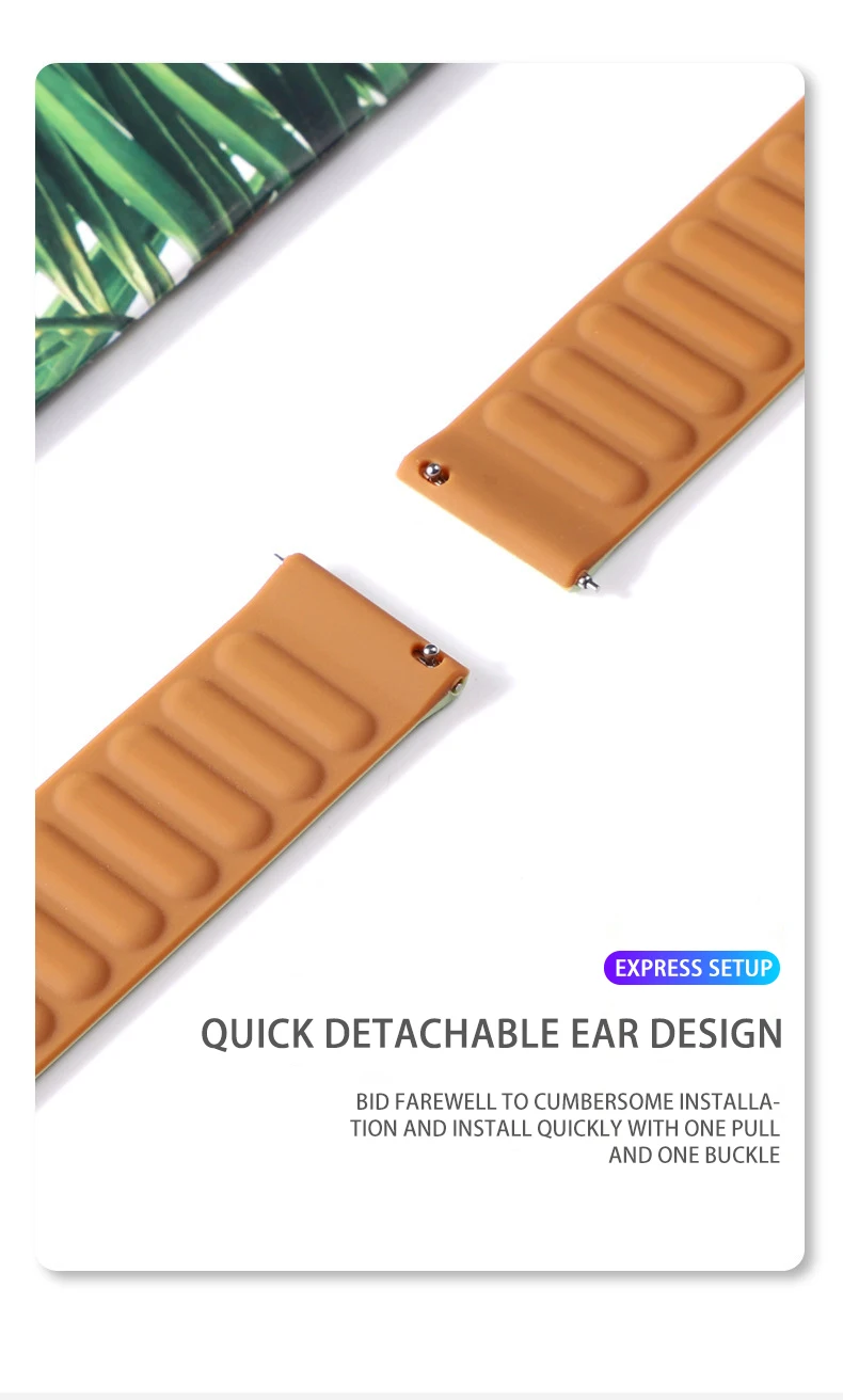 Factory Wholesale New Designer Luxury Reversible 20mm 22mm Soft Silicone Magnetic Watch Strap for Samsung Galaxy Huawei Xiaomi