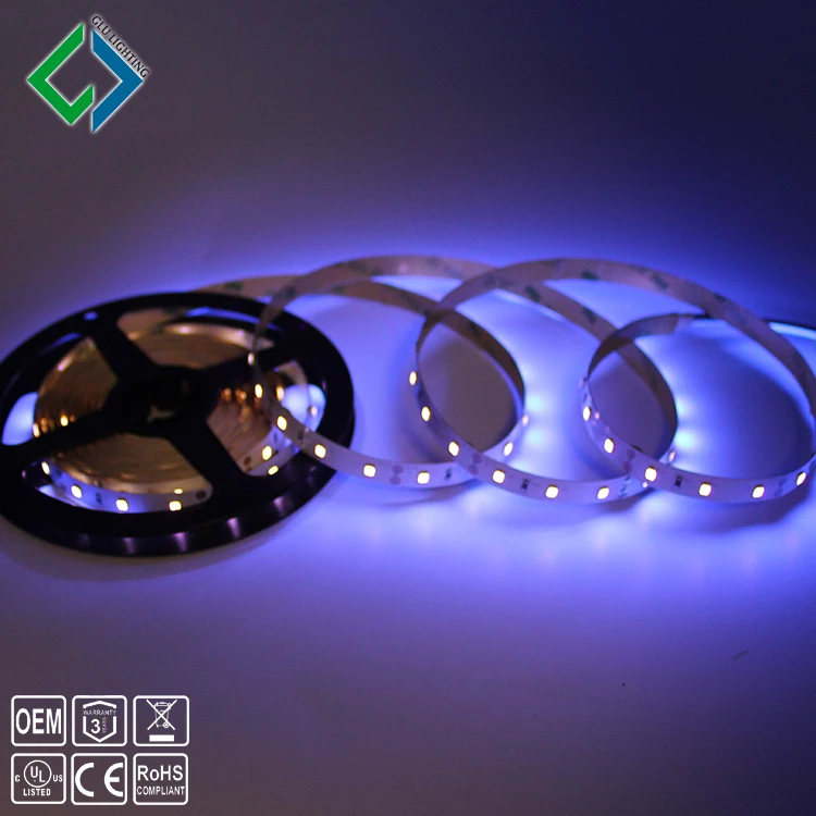 12 В/24 В 2835 Ультрафиолетовый светодиодные полосы 360nm 60led/m УФ бактерицидные