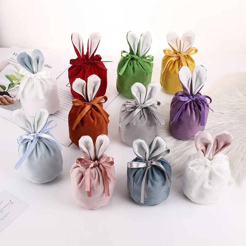 Bunny Rabbit egg balloons led light candy bag box Carrot gift for kid birthday new year Happy Easter Party Anniversary decor