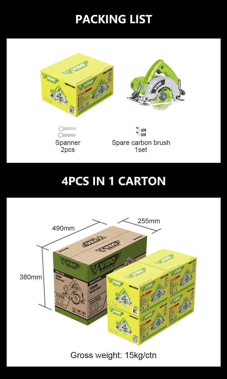 VIDO power tool price 110mm manual electric marble tile cutters machine