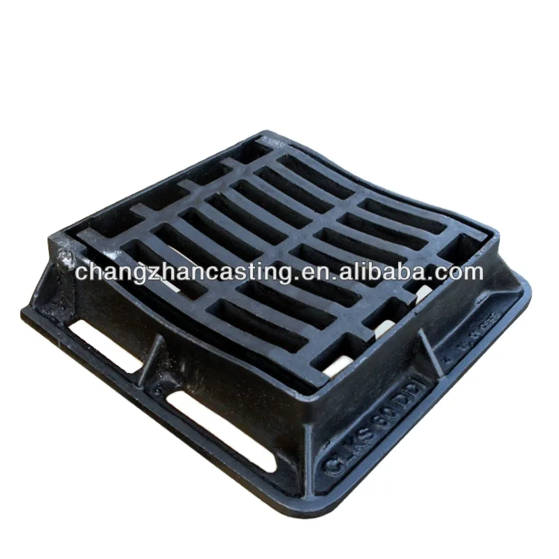 EN124 E600 Heavy Duty Ductile Iron Gully Grates with frame