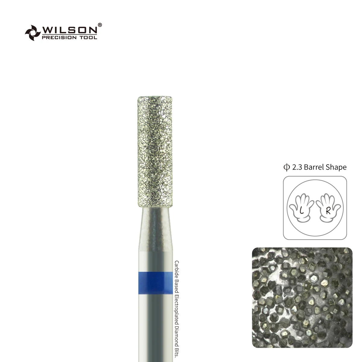 2.3mm Barrel Shape high quality nail bit drill Professional drill bit nail new arrival diamond nail drill bit dental bur