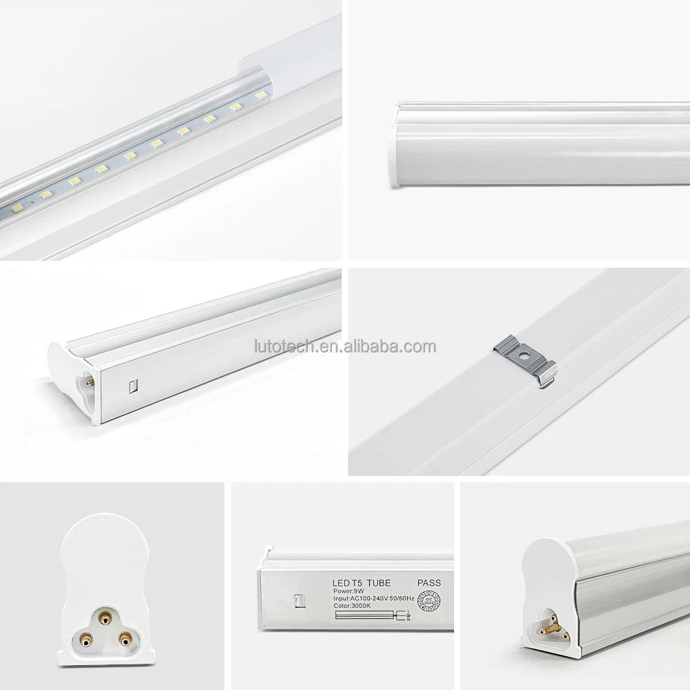 2ft 4ft 5ft LED Tube Lighting Aluminum PC T5 Color 220V IP44 Integrated LED Light Fixture Linear Lights for Home Office & Shop