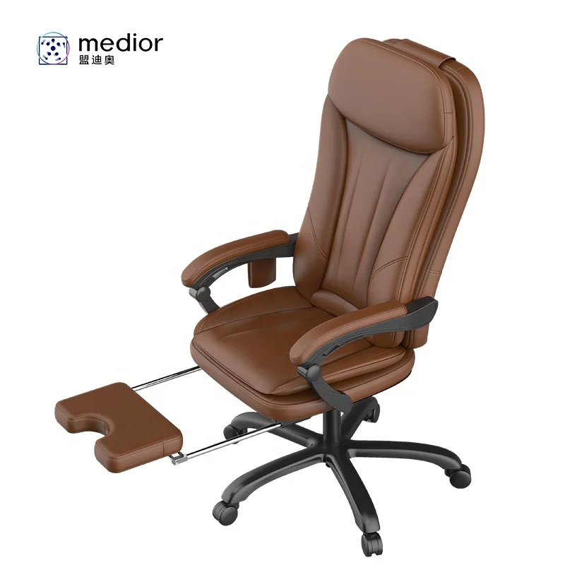 Relieve stress and relax comfort Breathable black PU leather swivel chair Factory OEM custom massage chair 4d office chair