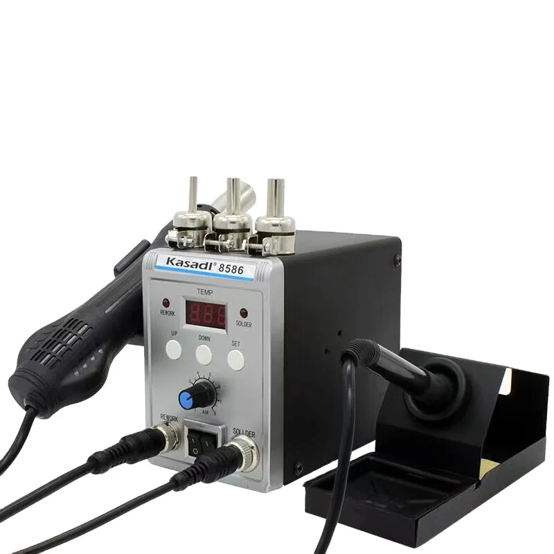 Solder Station 8586 2-in-1 Electric Soldering Irons Hot Air Heat Gun 760w Smd Rework Desoldering Welding Repair Tools Kit