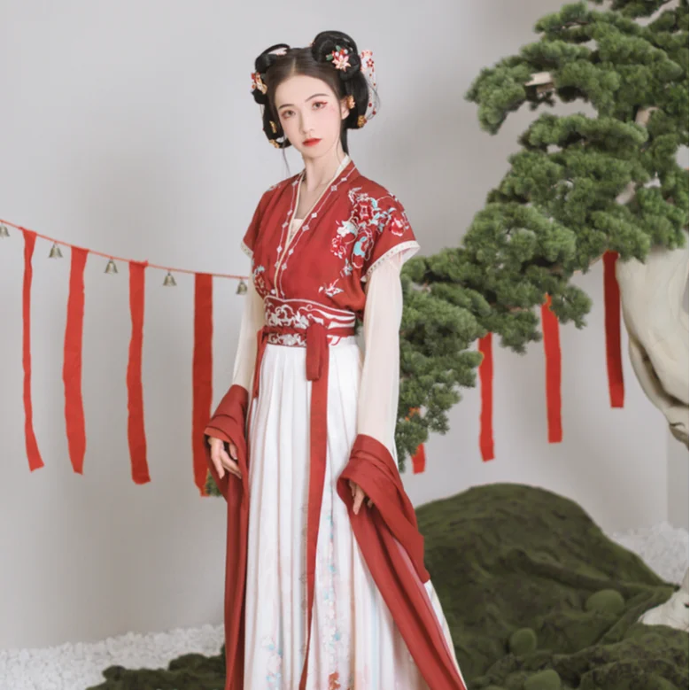 Традиционное китайское платье, одежда ханьфу, женская одежда, индивидуальное летнее этническое производство, изготовление на заказ, весенний логотип