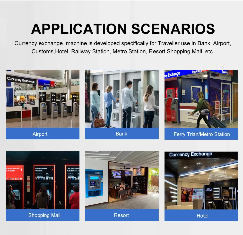 Manufacturer Multiple Foreign Cash Coin Payment Currency Exchange Kiosk ATM Machine