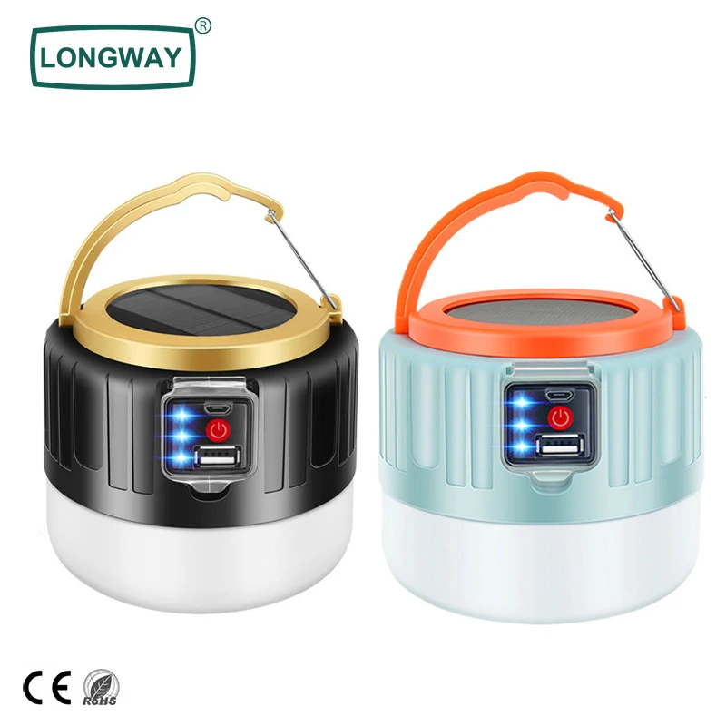 Solar charging super bright LED camping light tent light household emergency outdoor lighting with power bank