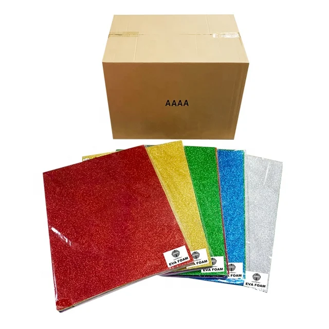factory outlet bright eva glitter foam /glitter eva foam craft sheet