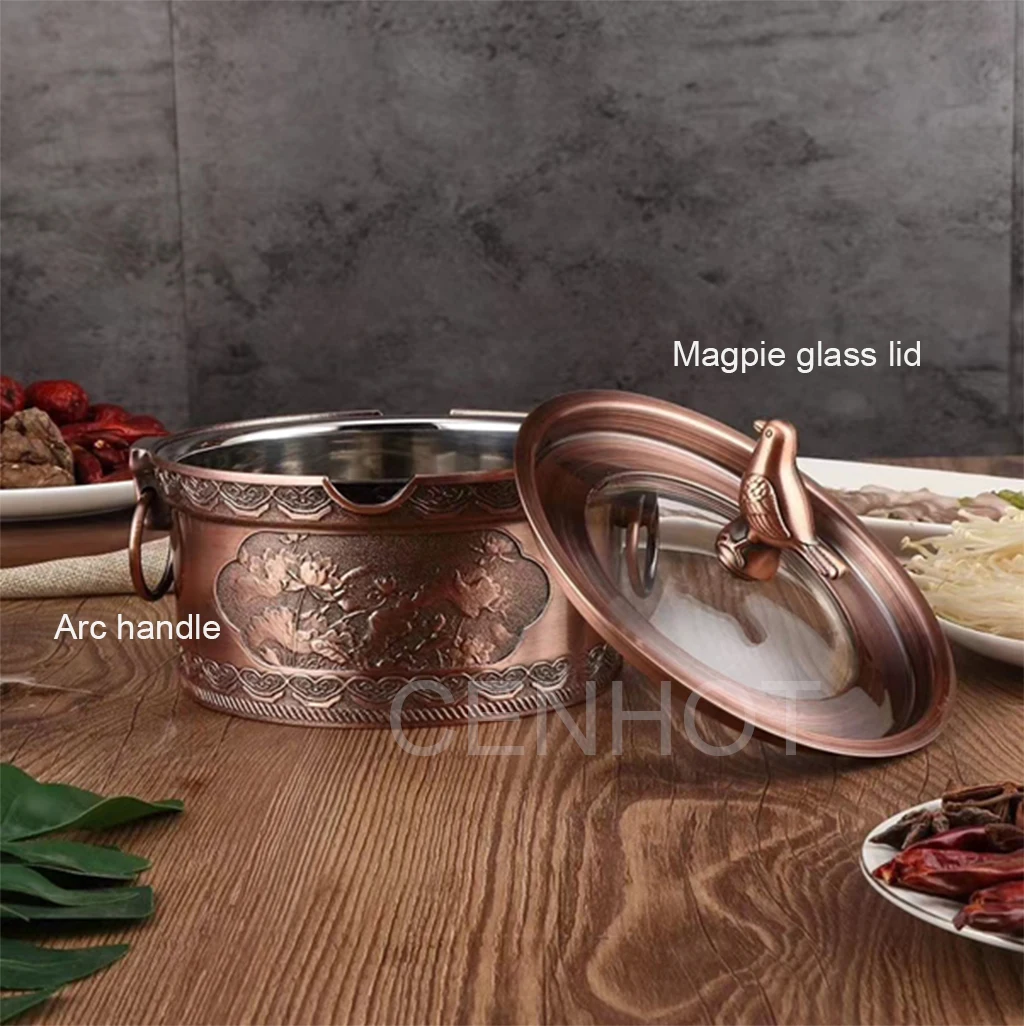 CENHOT Wholesale Good Quality Stainless Steel Lion Hot Pot Stockpot For Restaurant Soup Pot