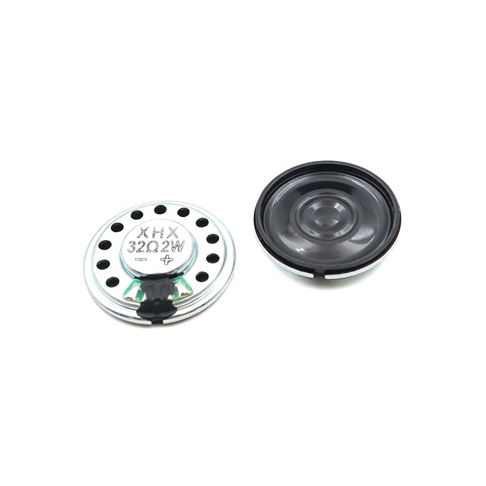 Dia 27mm 32Ohm 2 Watt Loudspeaker For Audio Headphones Speaker Components 27*5.0MM  2W 32 Ohm Micro Thin Mylar Loud Speaker