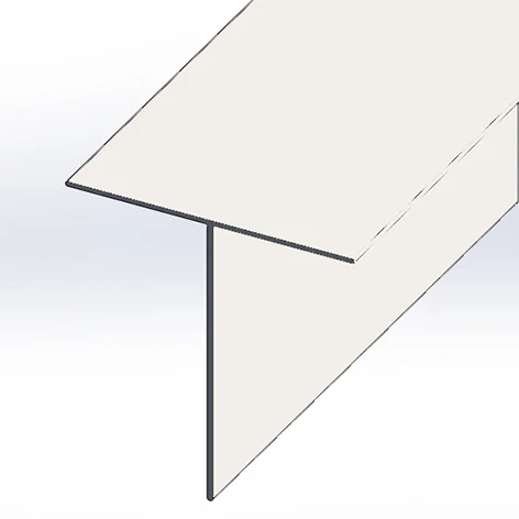 T profiles Extrusion Aluminum alloy profile 6063-T5  from 0.3-0.6mm thin wall thickness material aluminium