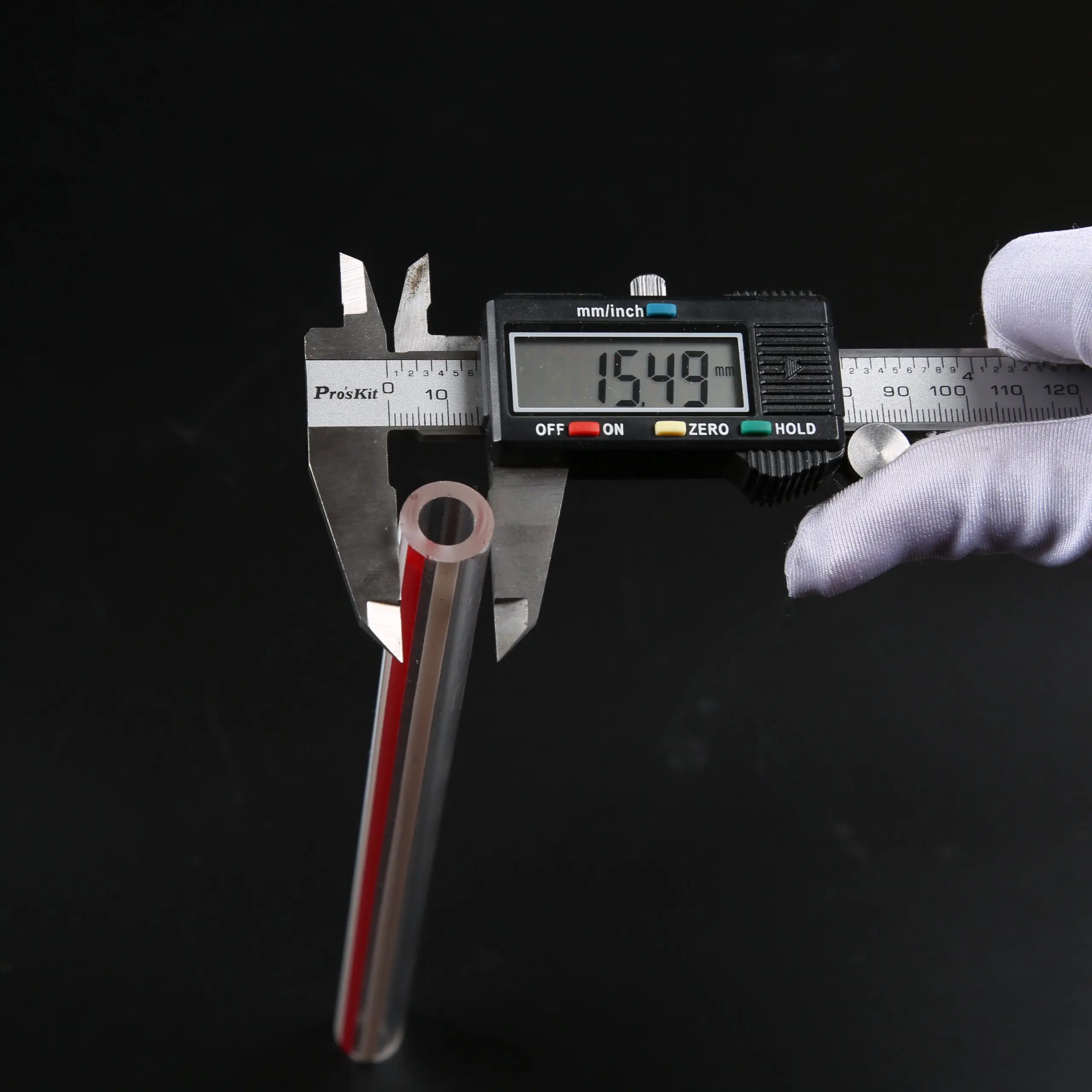 High quality red line glass tube for cock