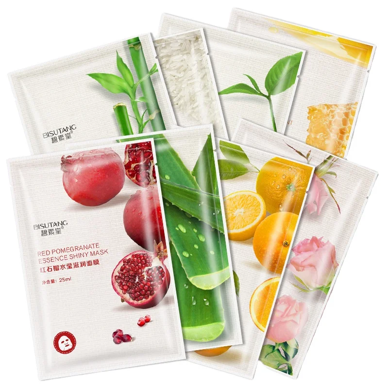 Factory Fruit Face Mask Organic Vitamin C Sheet Mask Form And Face Use Moisturizing Korean Facial Mask//