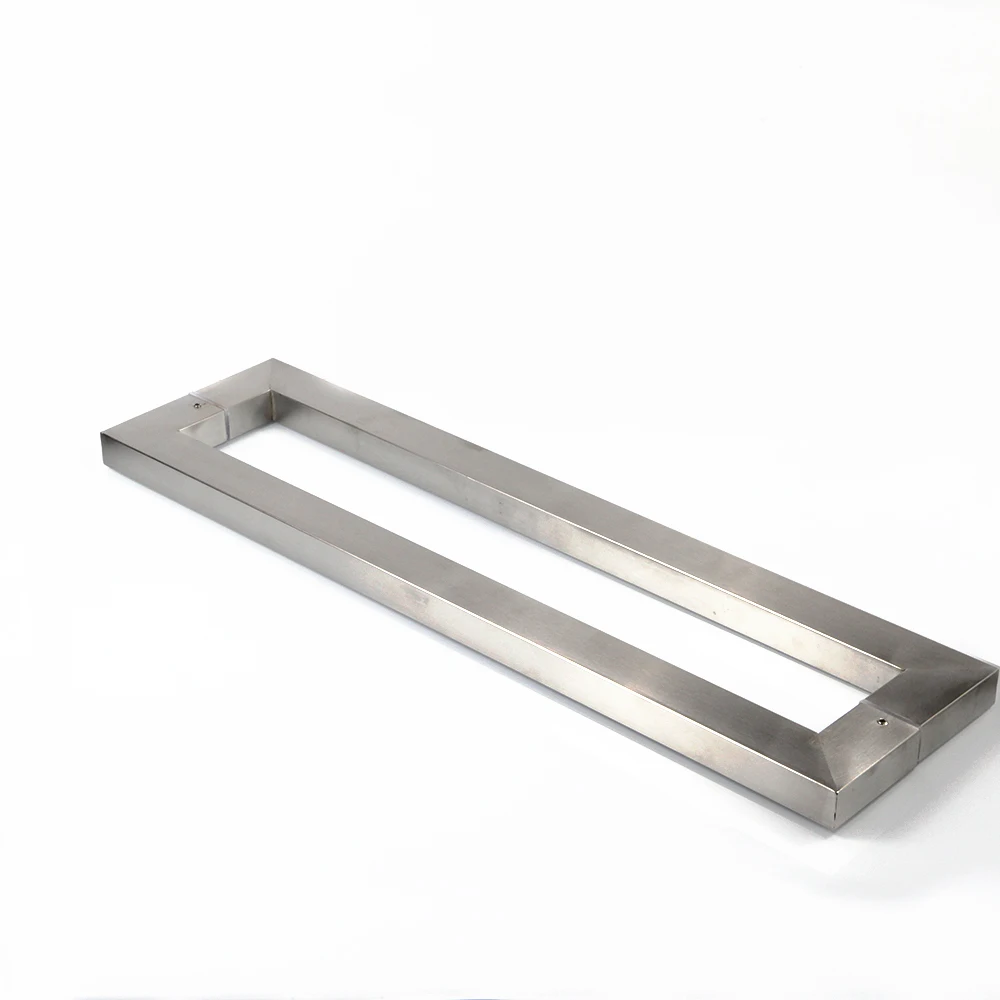 G901 Stain Finish Square Tube Glass Door Handle For Entrance Door