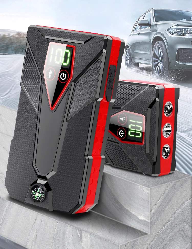 Car Jump Starter Portable Car Charger Multi-function Start Jumper Emergency Battery Booster Car Power Bank With Air Pump