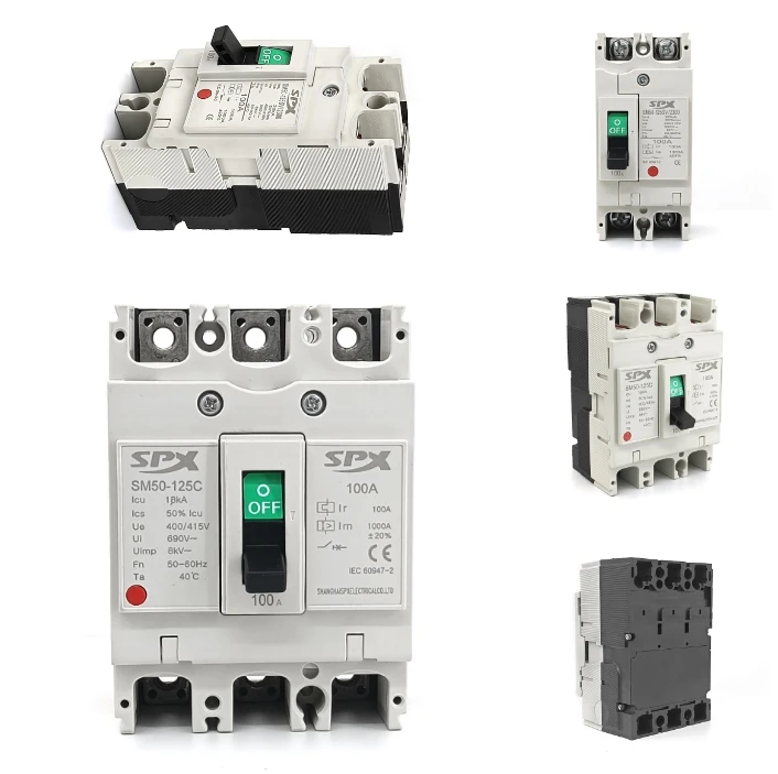 Выключатель SPX 100A 2P 30KA Электрический формованный корпус MCCB с 3P 4 полюса пригодность 25 кА