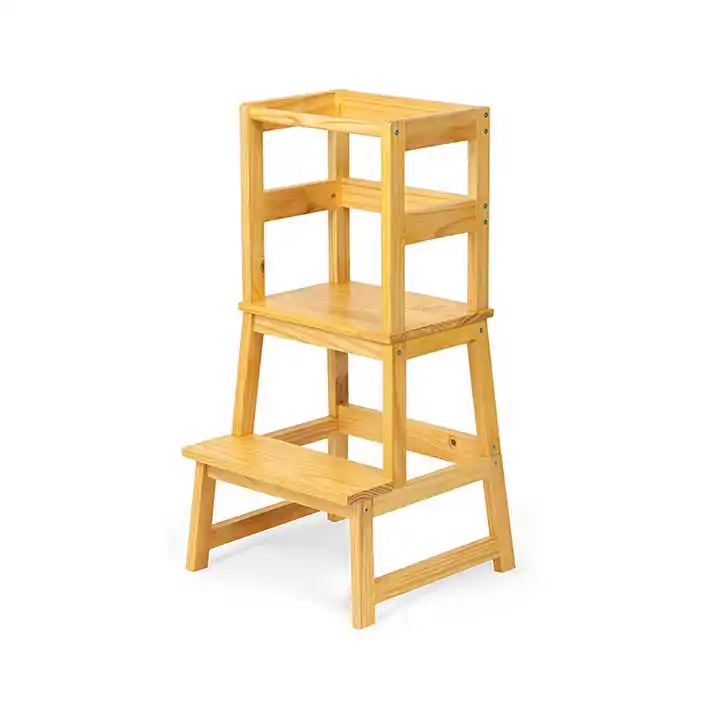 Toddler Tower Kids Step Stool Kitchen Helper Step Stool for Kids and Toddlers 2 Steps Stool with Safety Rail