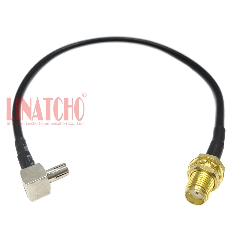 Black 20cm RG174 Coax. Cable SMA Female to TS9 Male Connector