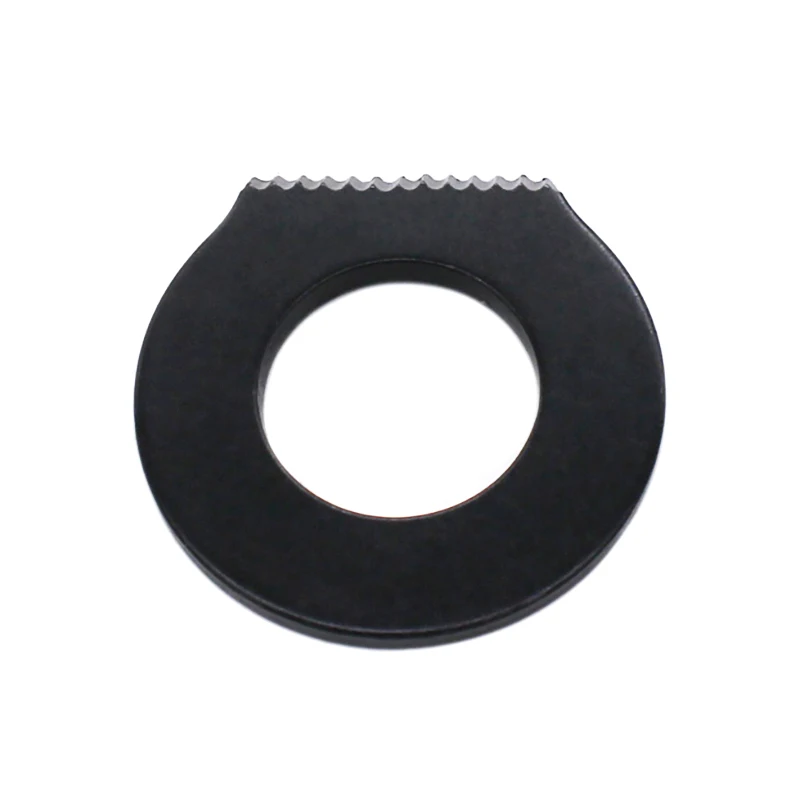 Black Painted Eye Serrated Scraper Flint Steel Fire Starter Striker for Bracelet Keychain