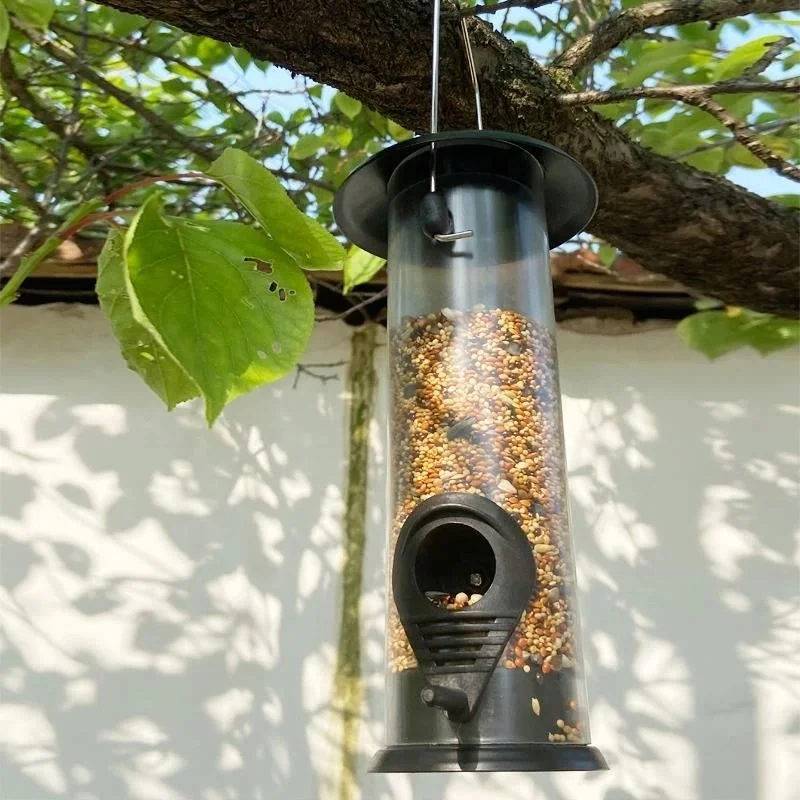 2022 amazon hot selling Pp plastic bird feeders for outdoors hanging Outdoor Hanging Acrylic Wild Garden bird feeders hanging