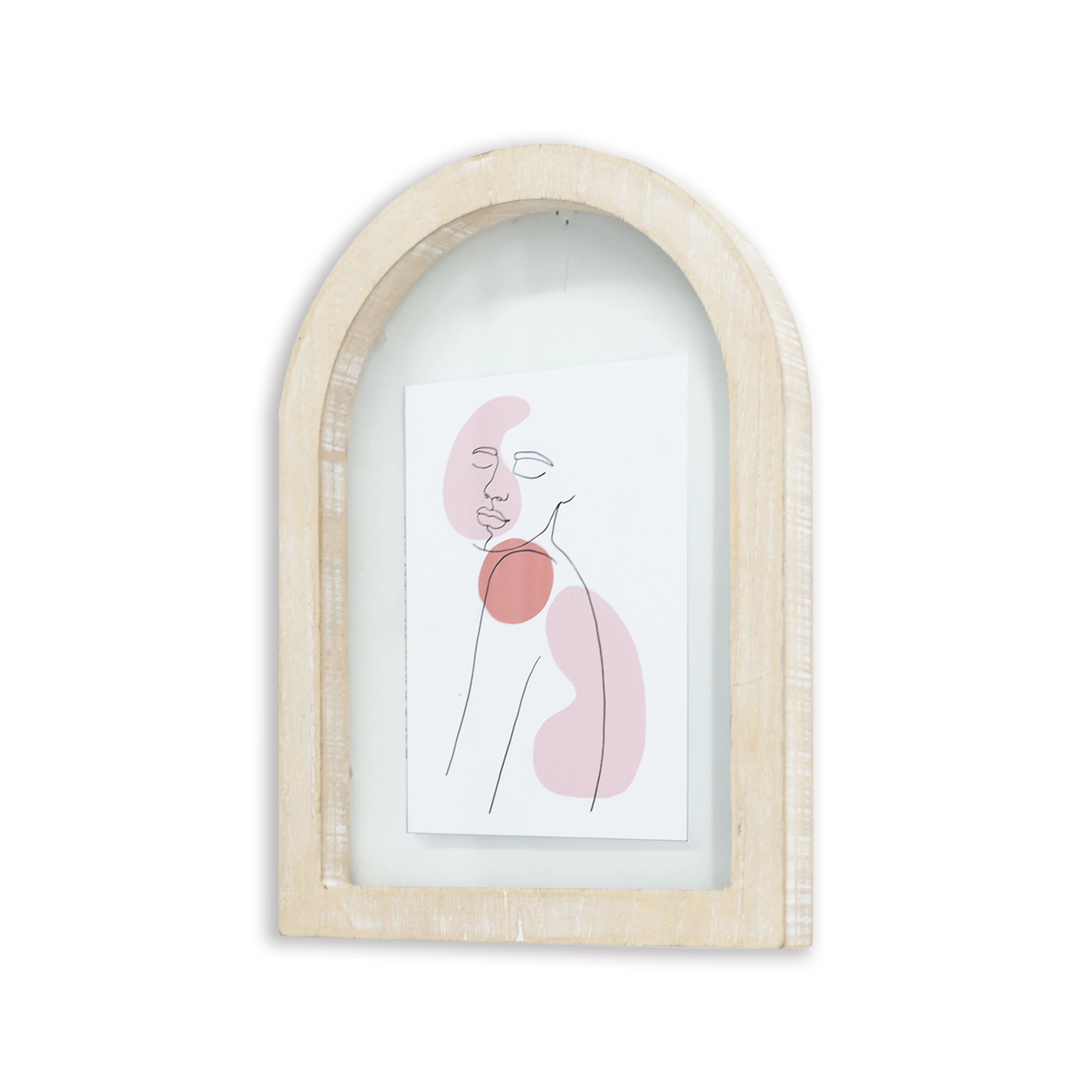 Wood Photo Picture Frame With Glass Backboard For Wall Table Decor