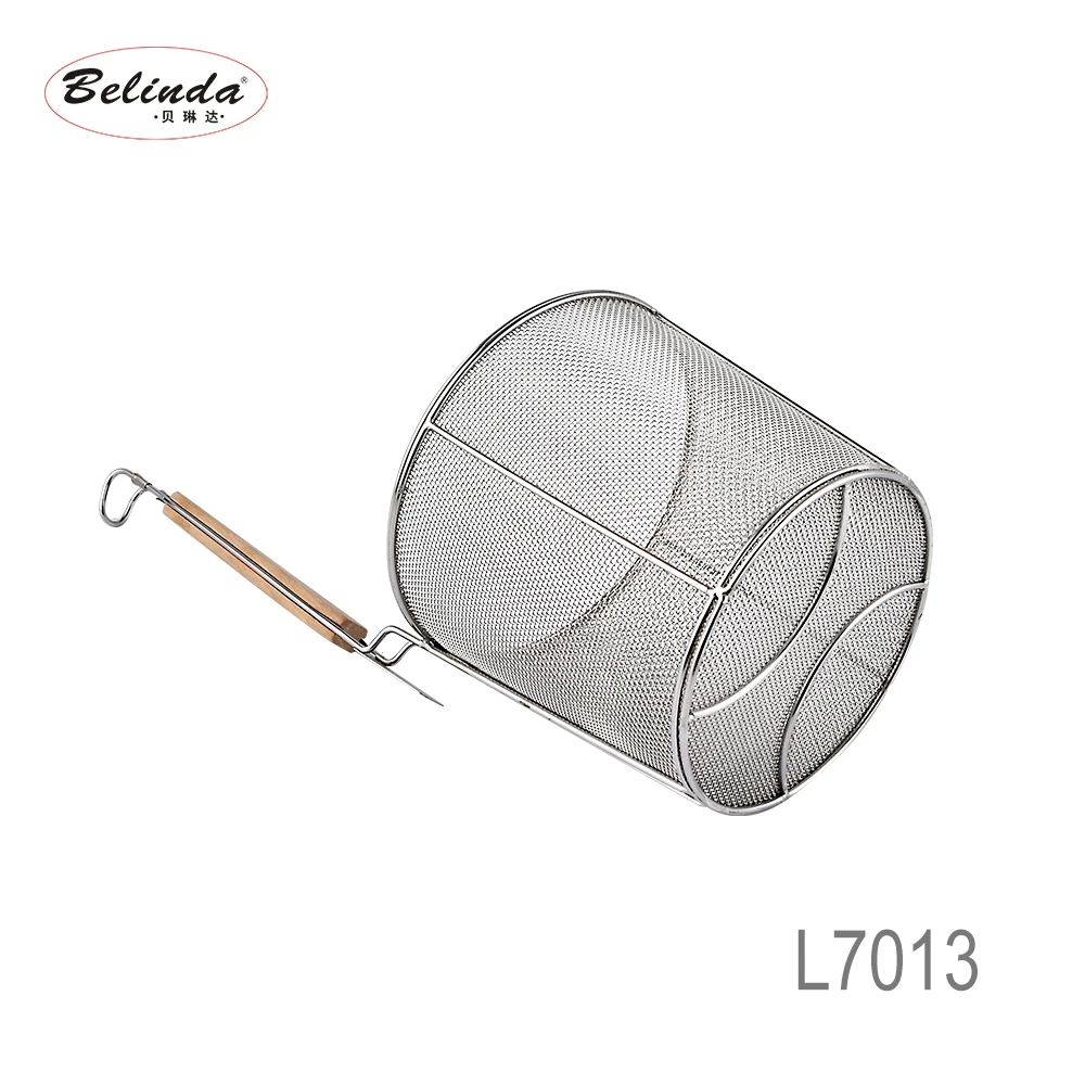 Stainless steel steamed vegetables cooking noodles sub-cooking barrels scalding vegetables colander filter mesh sieve