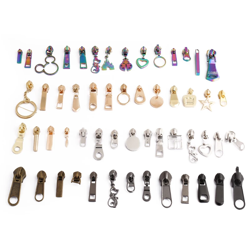 Custom OEM Metal Zipper Pull Custom Logo Slider Brand Logo Bag Zipper Puller Custom Metal Zipper Pull