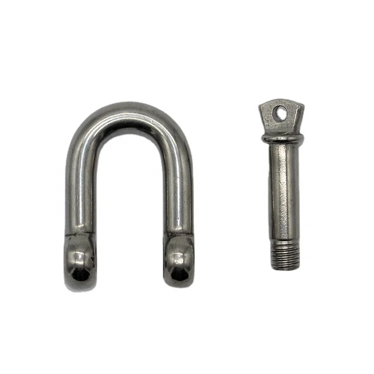 OEM Various Bow shackle Galvanized Stainless Steel Screw Pin 3/4 inch Anchor Shackle with safety bolt pin D shape shackles