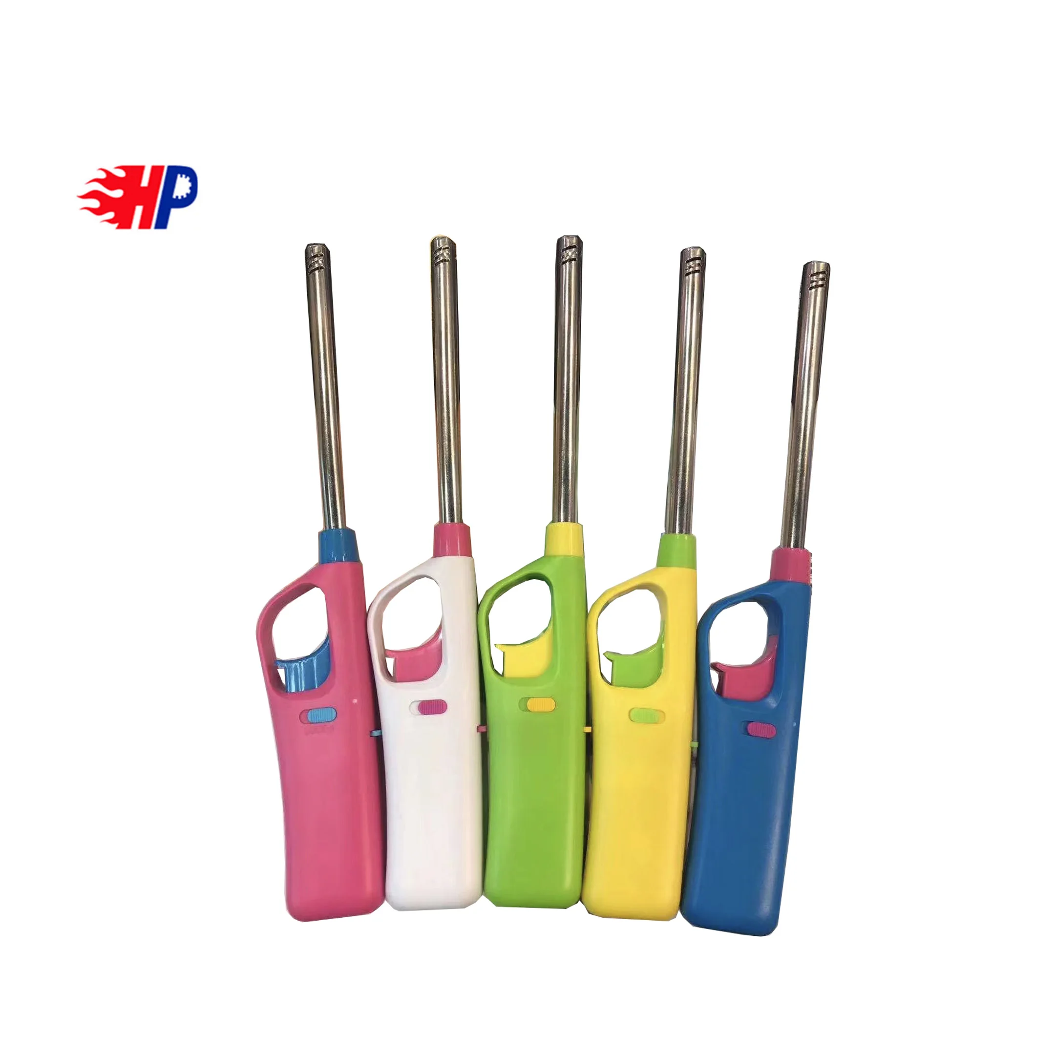 HP-607 ISO22702 certification logo custom  cheap bendable bbq butane torch fireplace cooker kitchen gas lighter