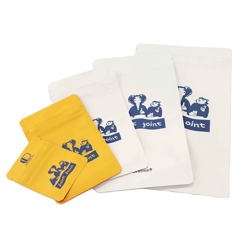 CR Custom Printed Ziplock Bags Gold Black White Stand up Pouch for Food Package Child Resistant Aluminium Foil Bag