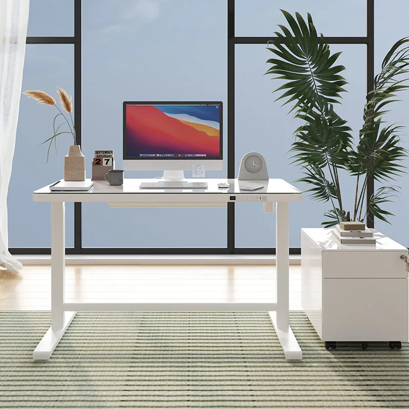 Manufacturer Home Stand Up Desk Table Electric Working Height Adjustable Standing Desk With Drawer