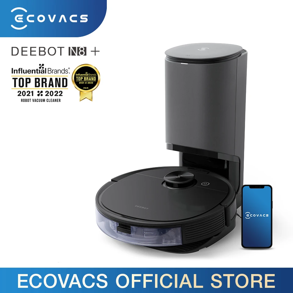 ECOVACS DEEBOT N8+ Black Wholesale High Quality Robot Mop Motor Household Vacuum Cleaner