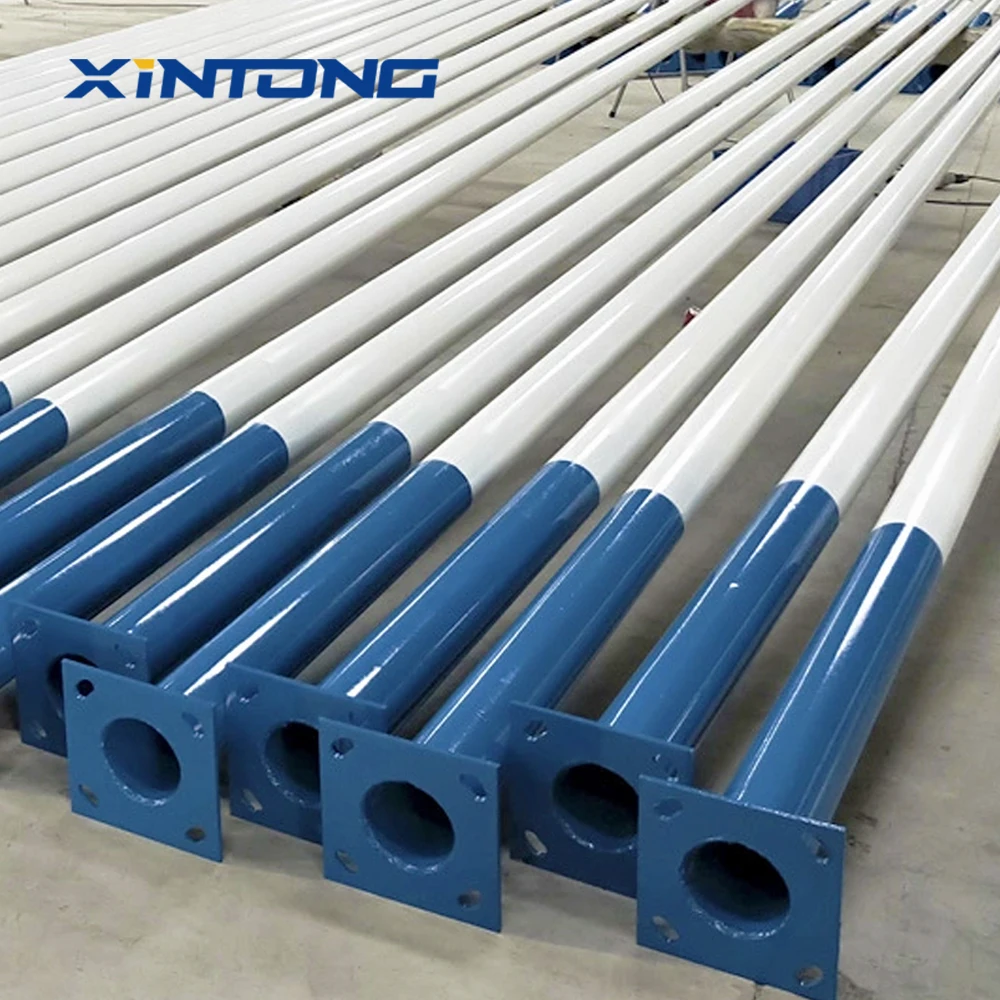 XINTONG Octagonal Conical 6mm Thickness Galvanized steel Light Pole